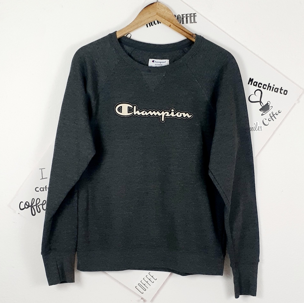 Champion Gray Pullover Sweater Medium